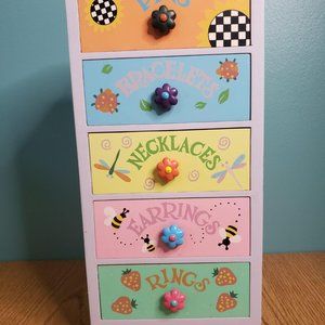 Wooden Jewelry Box  - 12" tall